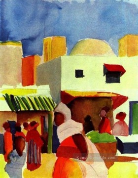 Macke Malerei - Markt In Algier August Macke